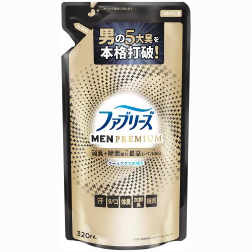 ファブリーズ W除菌+消臭 プレミアムメン クールアクアの香り つめかえ用 320mL