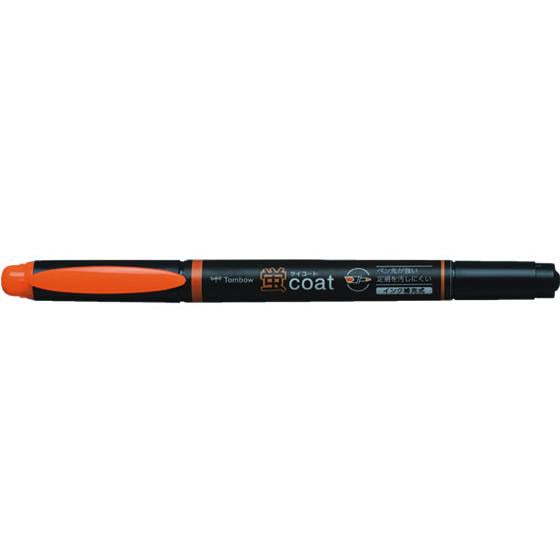 トンボ鉛筆 マーカー 蛍コート 3.8mm/0.8mm 水性 だいだいいろ