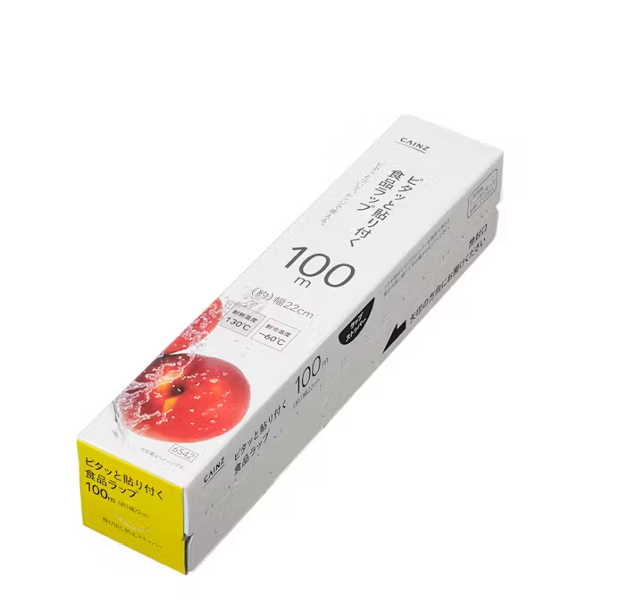 ピタッと貼り付く食品ラップ 22cm×100m