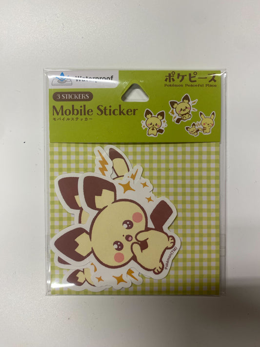 ポケモン モバイルステッカー　ピチュウ　3枚入り