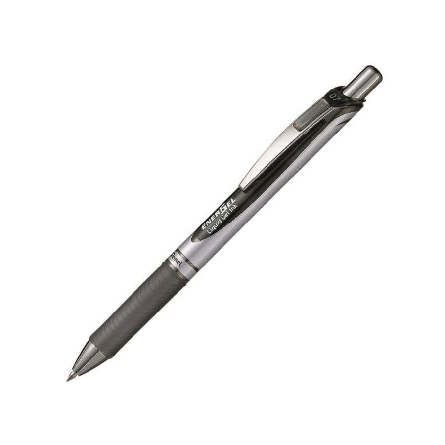 ノック式エナージェル 0.7mm砲弾チップ 黒 ぺんてる