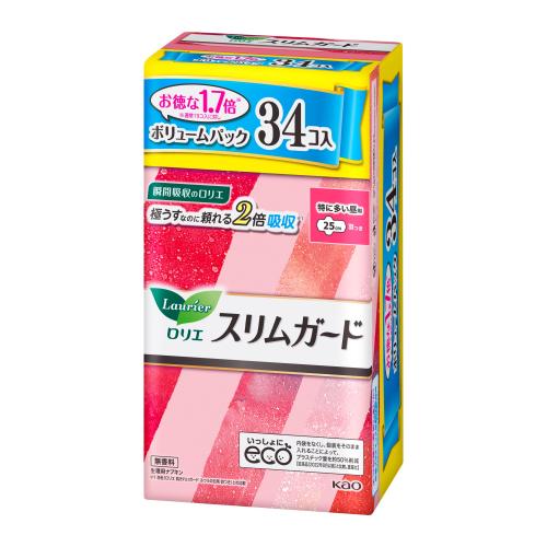 花王　ロリエ　スリムガード　ボリュームパック　特に多い昼用　34個