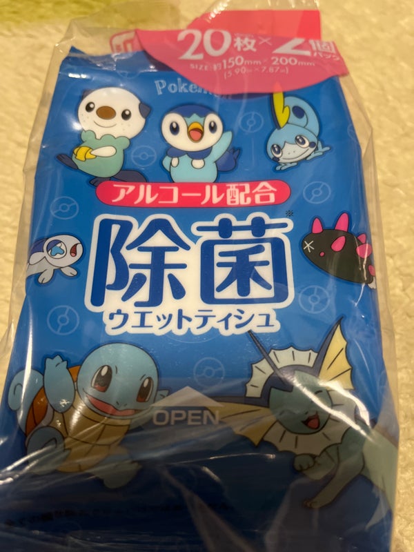 ポケモン　除菌ウェットティッシュ