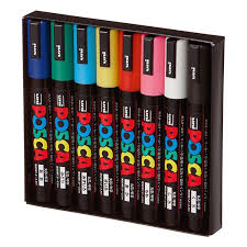 三菱鉛筆　水性サインペン POSCA ポスカ (PC-5M) スタンダード＆ナチュラルカラー