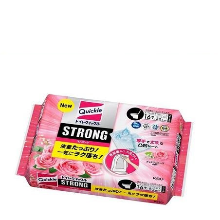 トイレクイックル　ストロング　プレミアムローズの香り　つめかえ用　１６枚