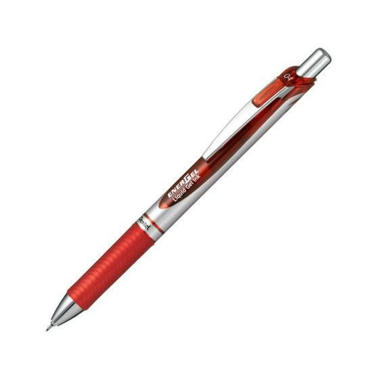 ぺんてる ノック式 エナージェル 0.4mm 赤 BLN74-B