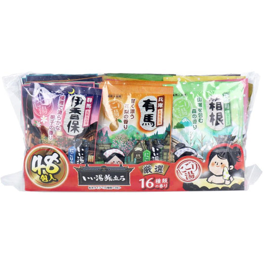 いい湯旅立ち 薬用入浴剤 厳選パック にごり湯タイプ 16種類の香り 25g×48包入