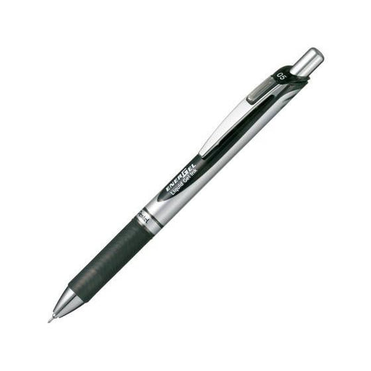 ぺんてる エナージェル ノック式 シルバー軸 0.5mm 黒 BLN75Z