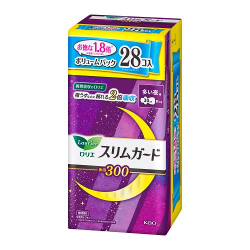 花王　ロリエ　スリムガード　ボリュームパック　多い夜用300　28個