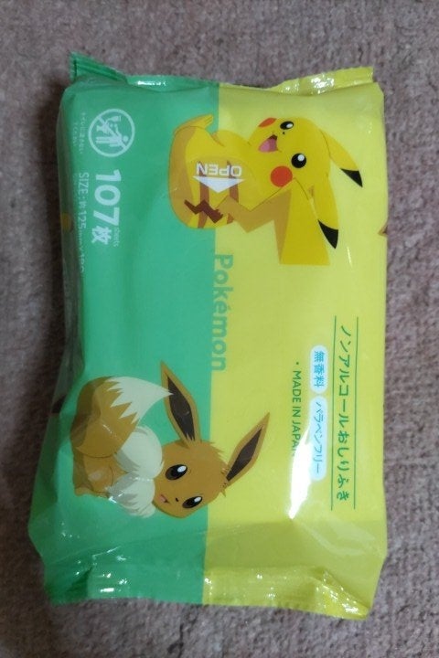 ポケモン　ノンアルコールおしりふき 107枚